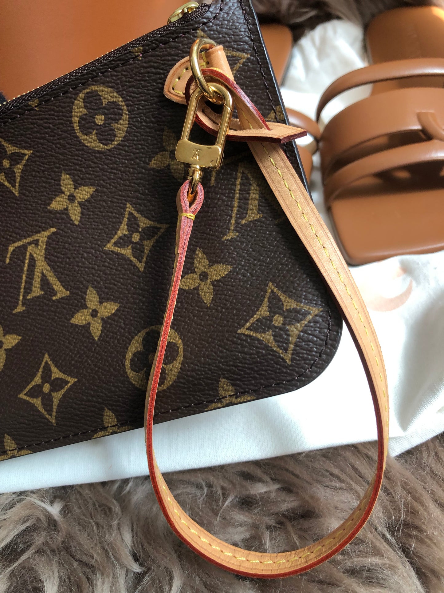 Preloved Louis Vuitton Monogram Neverfull Pouch