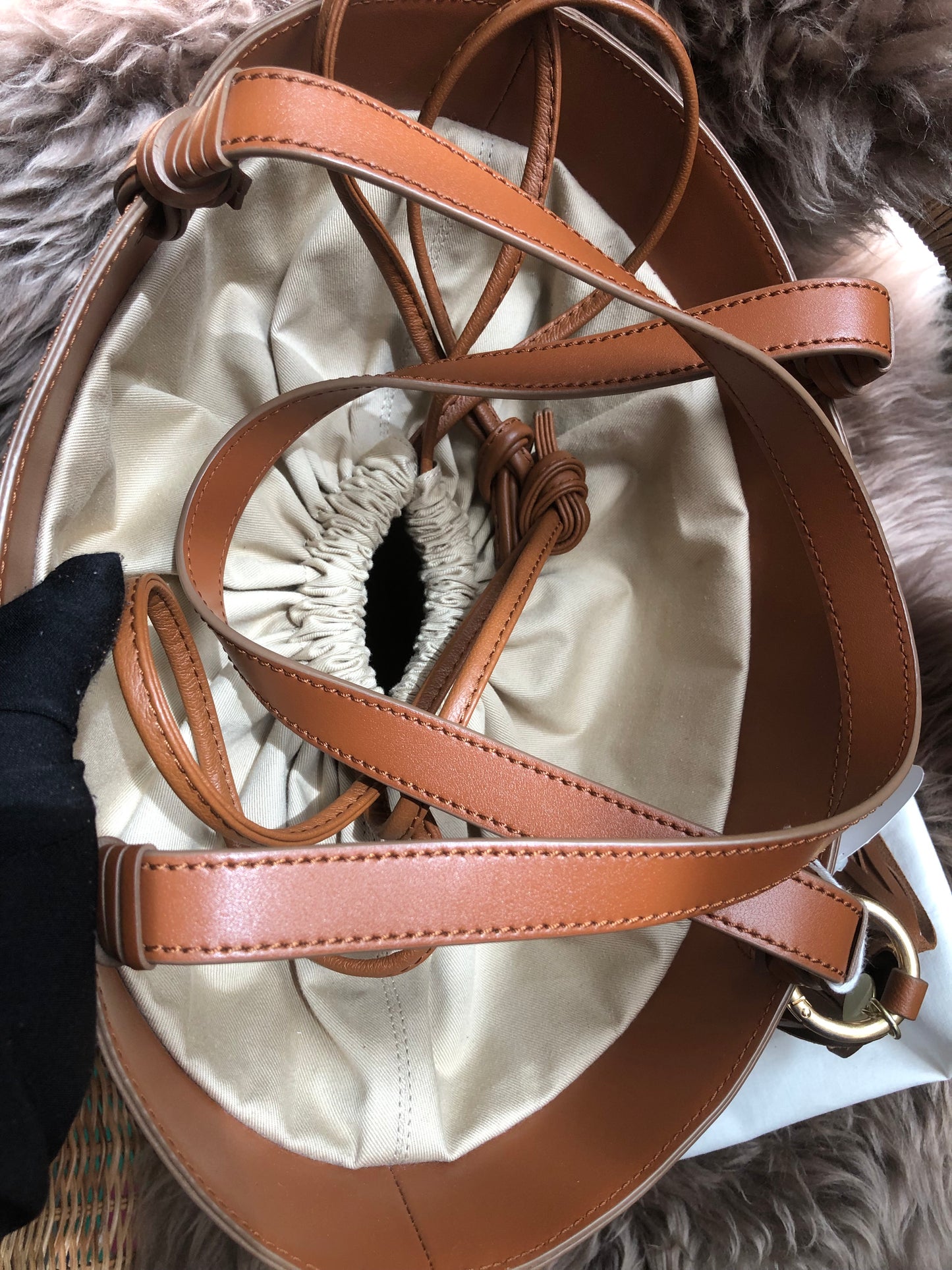 Preloved SEE BY CHLOÉ Cecilia Fringed Leather Bucket Bag