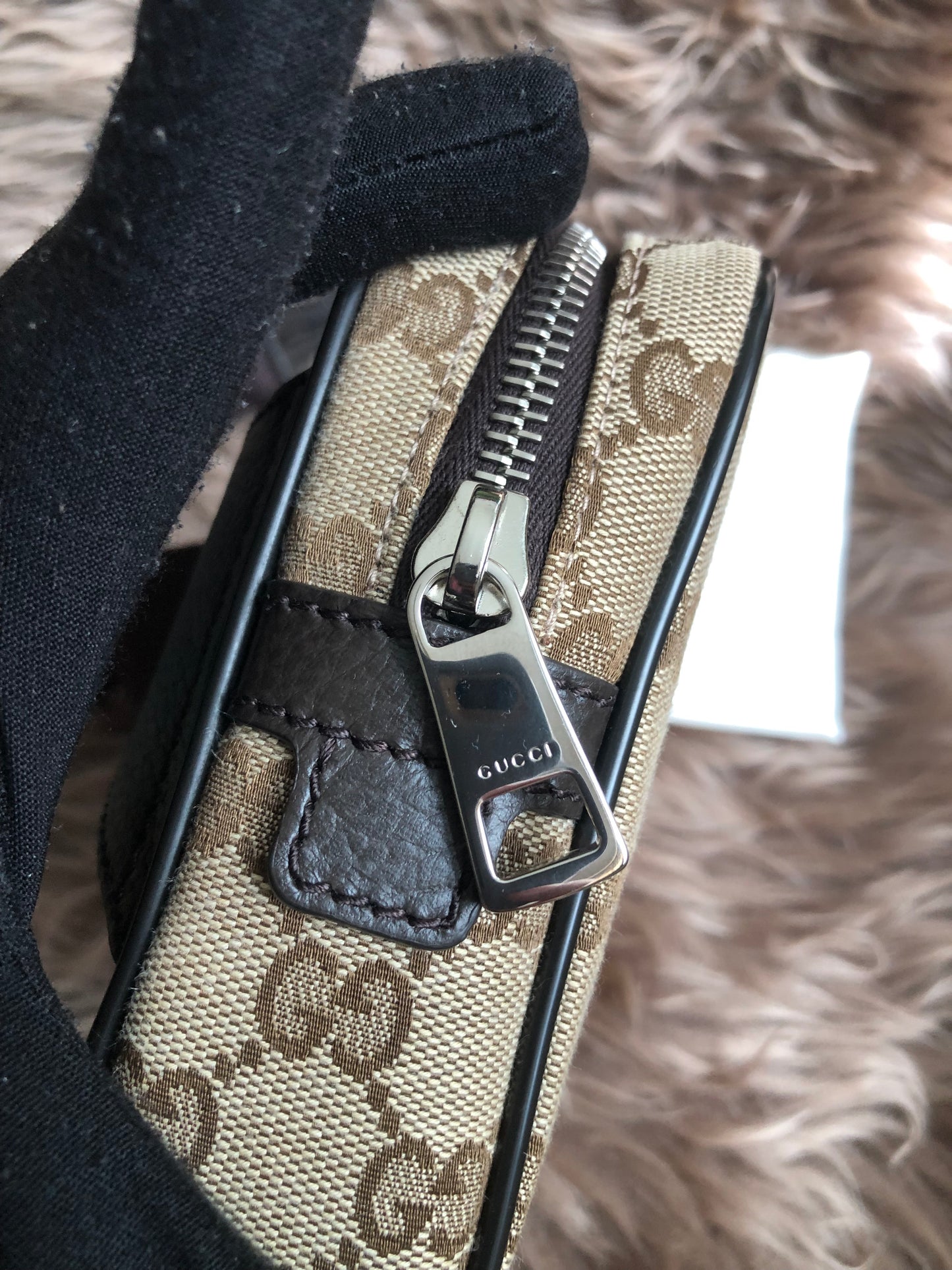 Preloved Gucci Waist Belt Bag GG Canvas