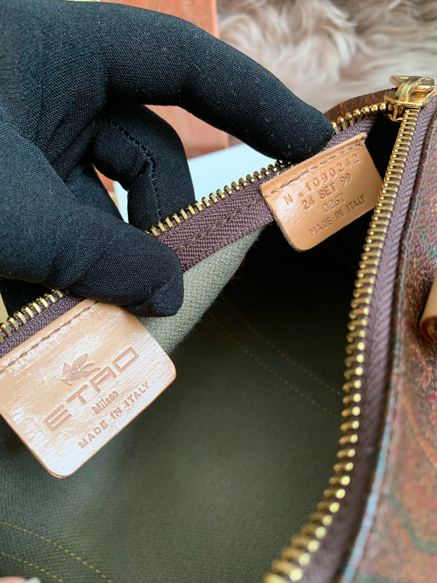 Etro Multicolor Paisley Print Coated Canvas and Leather Barrel Bag