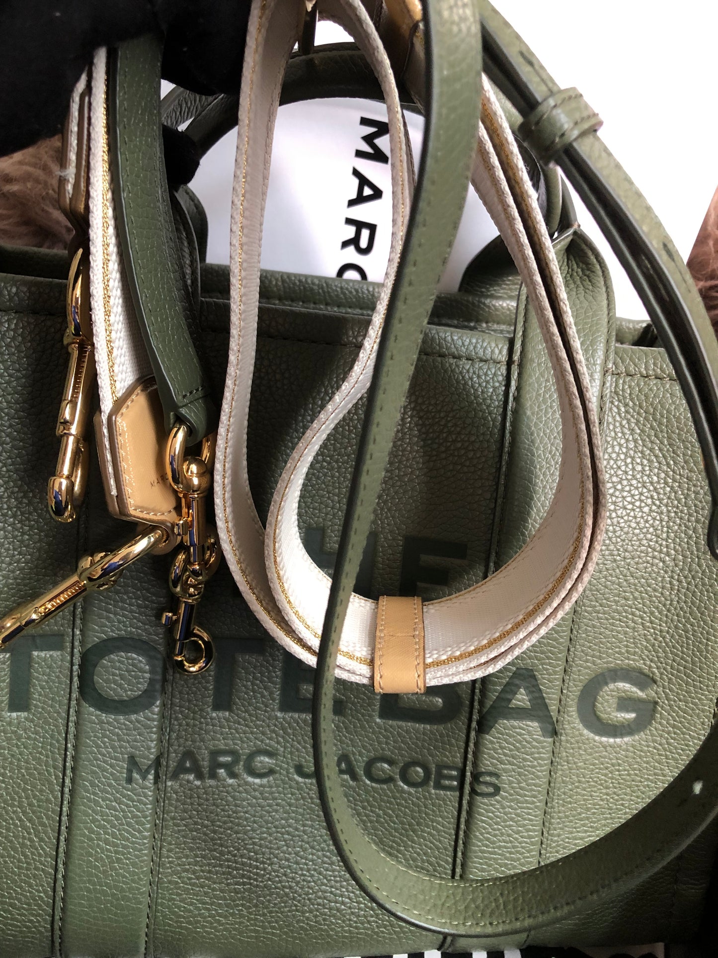 Preloved Marc Jacobs the medium leather tote bag in Green
