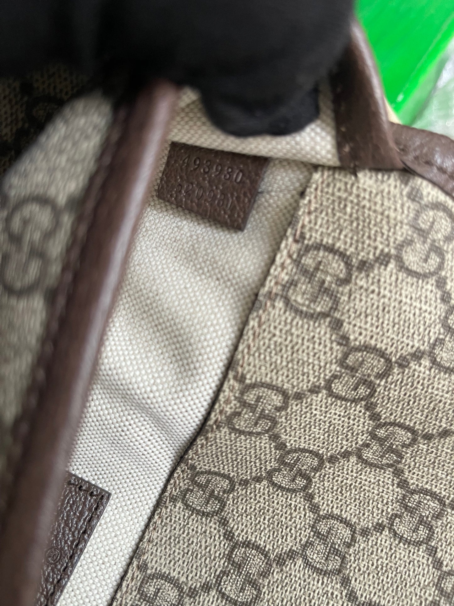 Preloved Gucci Brown GG Supreme Canvas and Leather Neo Vintage Web Belt Bag