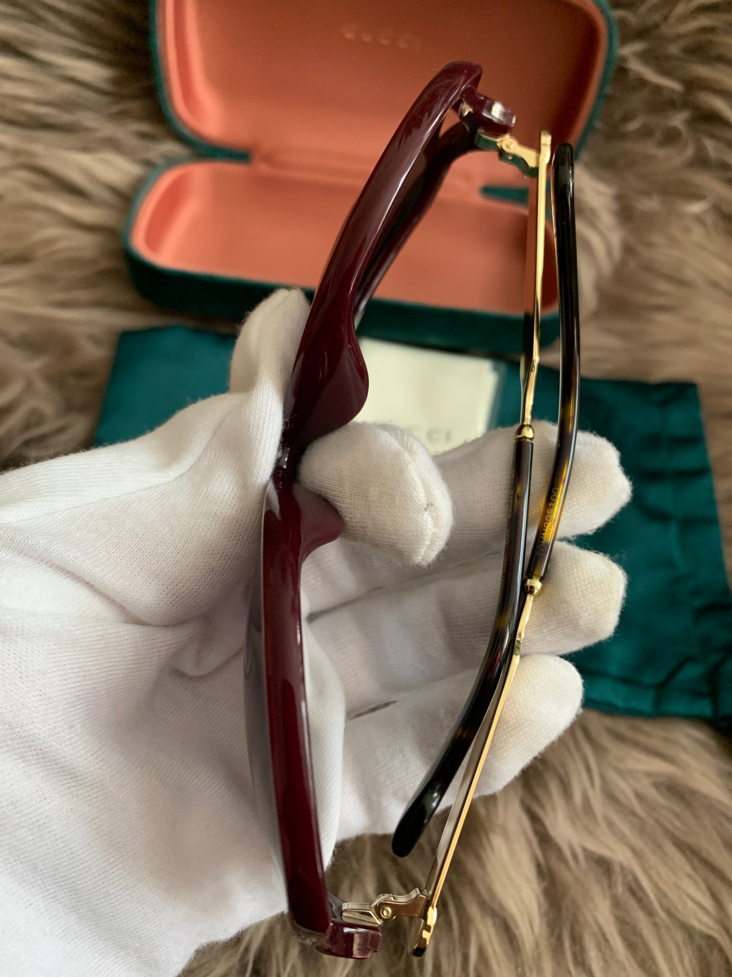 Gucci Burgundy/Black GG00765 Butterfly Sunglasses