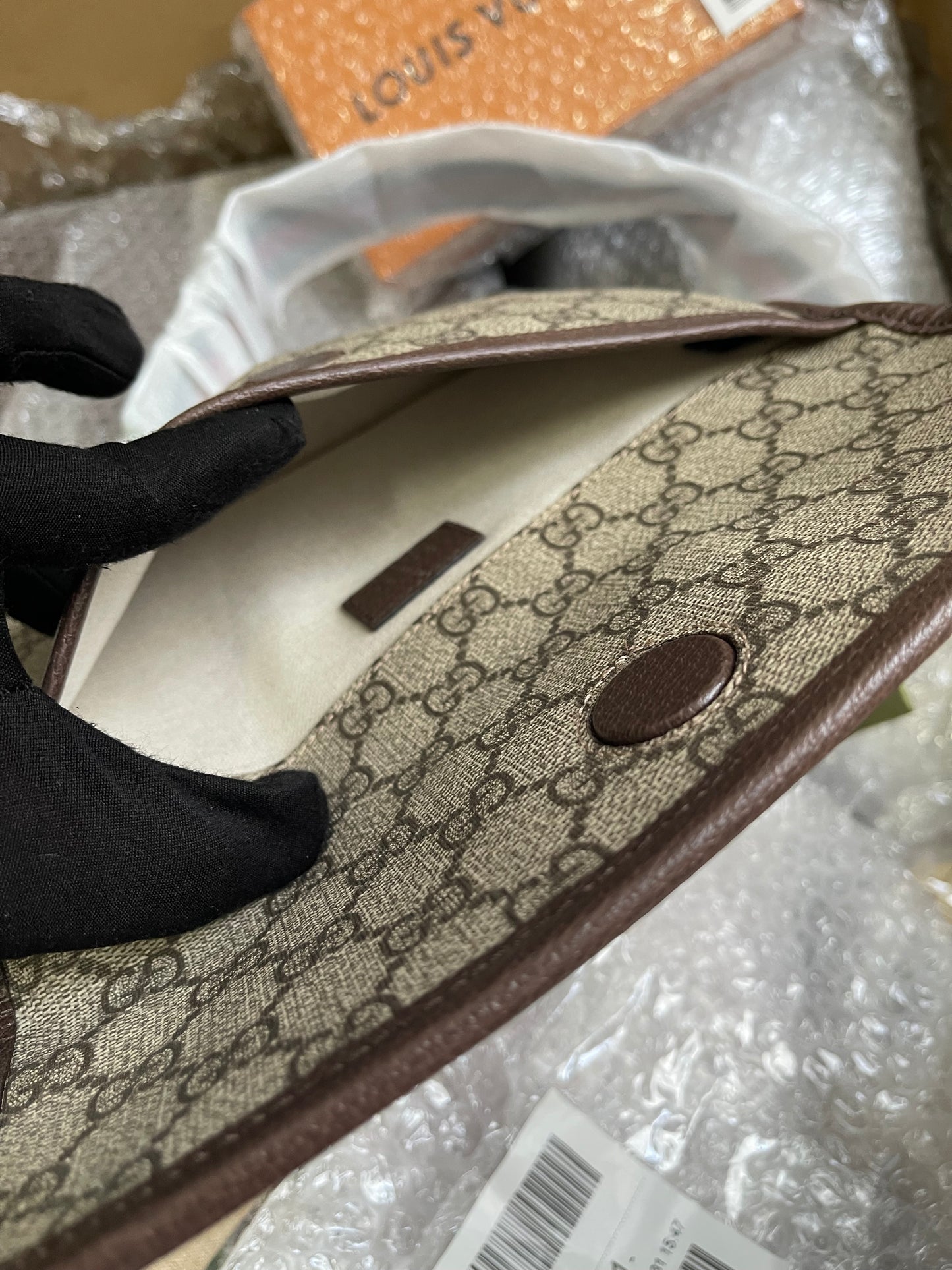 Preloved Gucci Brown GG Supreme Canvas and Leather Neo Vintage Web Belt Bag