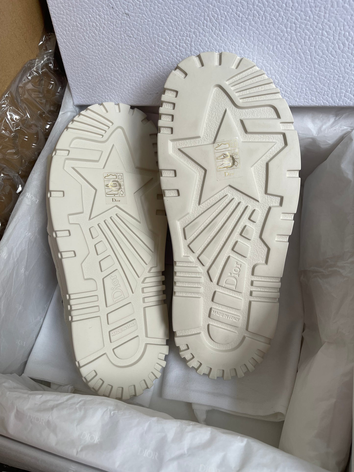 UNUSED Christian Dior White Cannage D Twist Slide Sandal 37
