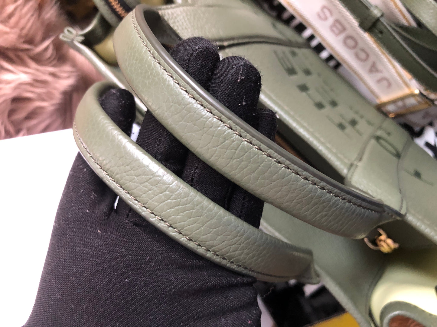 Preloved Marc Jacobs the medium leather tote bag in Green