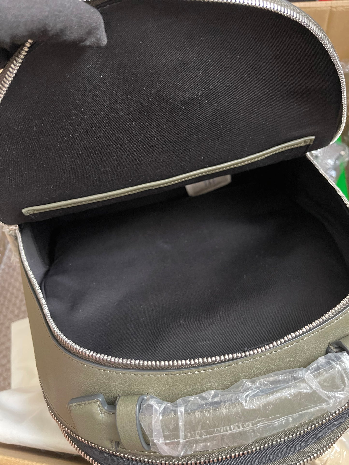 Preloved MCM Stark Leather Backpack in SEA TURTLE