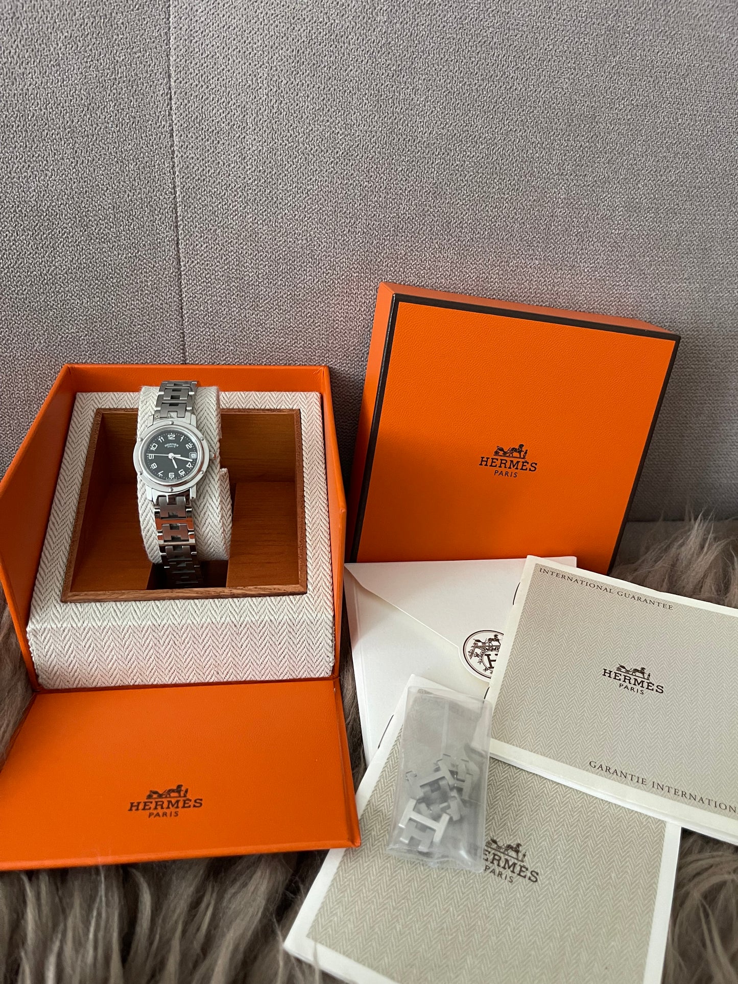 Preloved Authentic Hermes Stainless Steel Clipper 24mm Watch