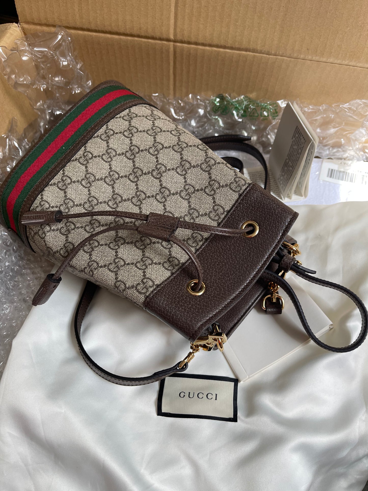 Preloved Gucci Ophidia small bucket bag