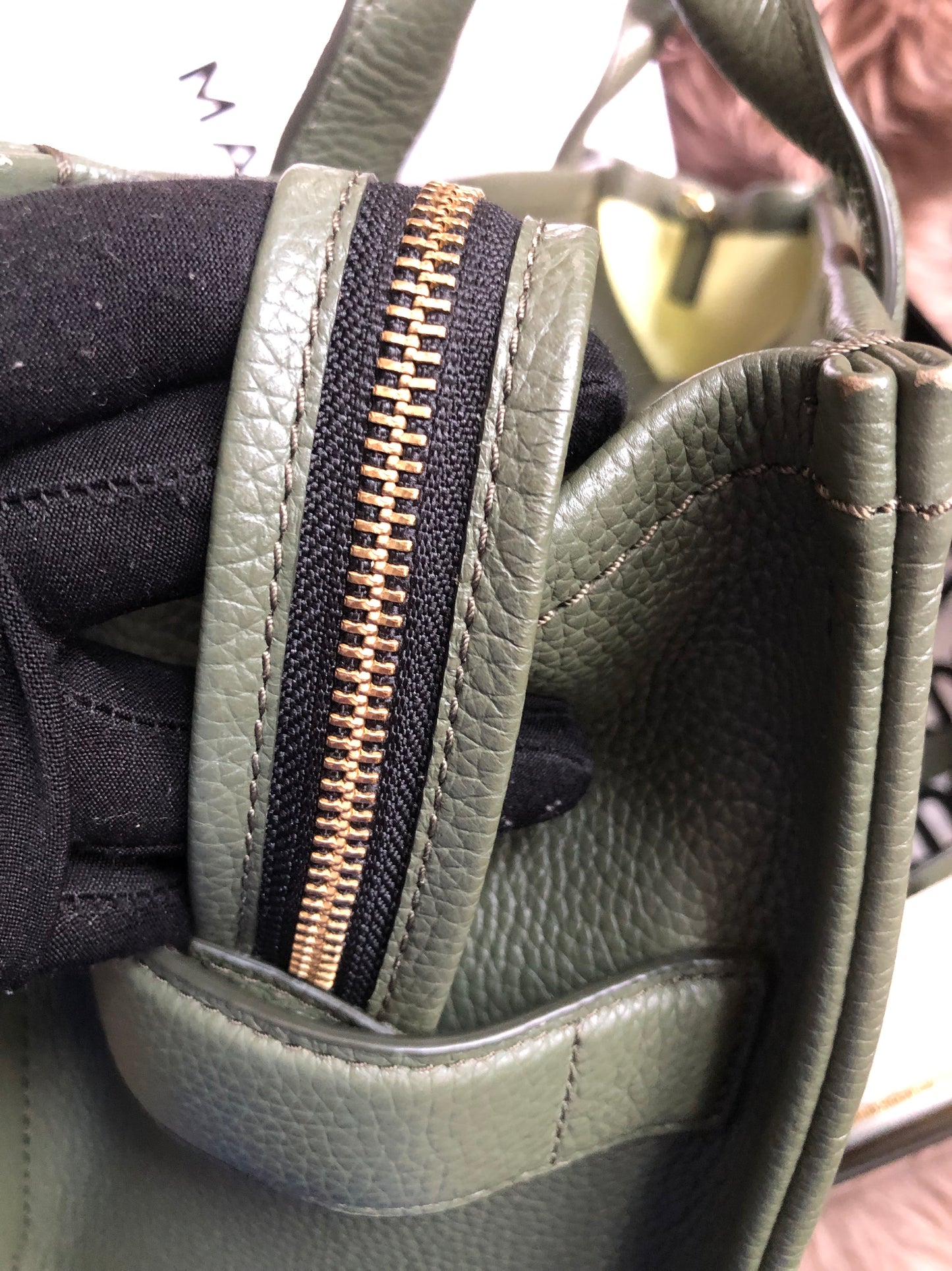 Preloved Marc Jacobs the medium leather tote bag in Green