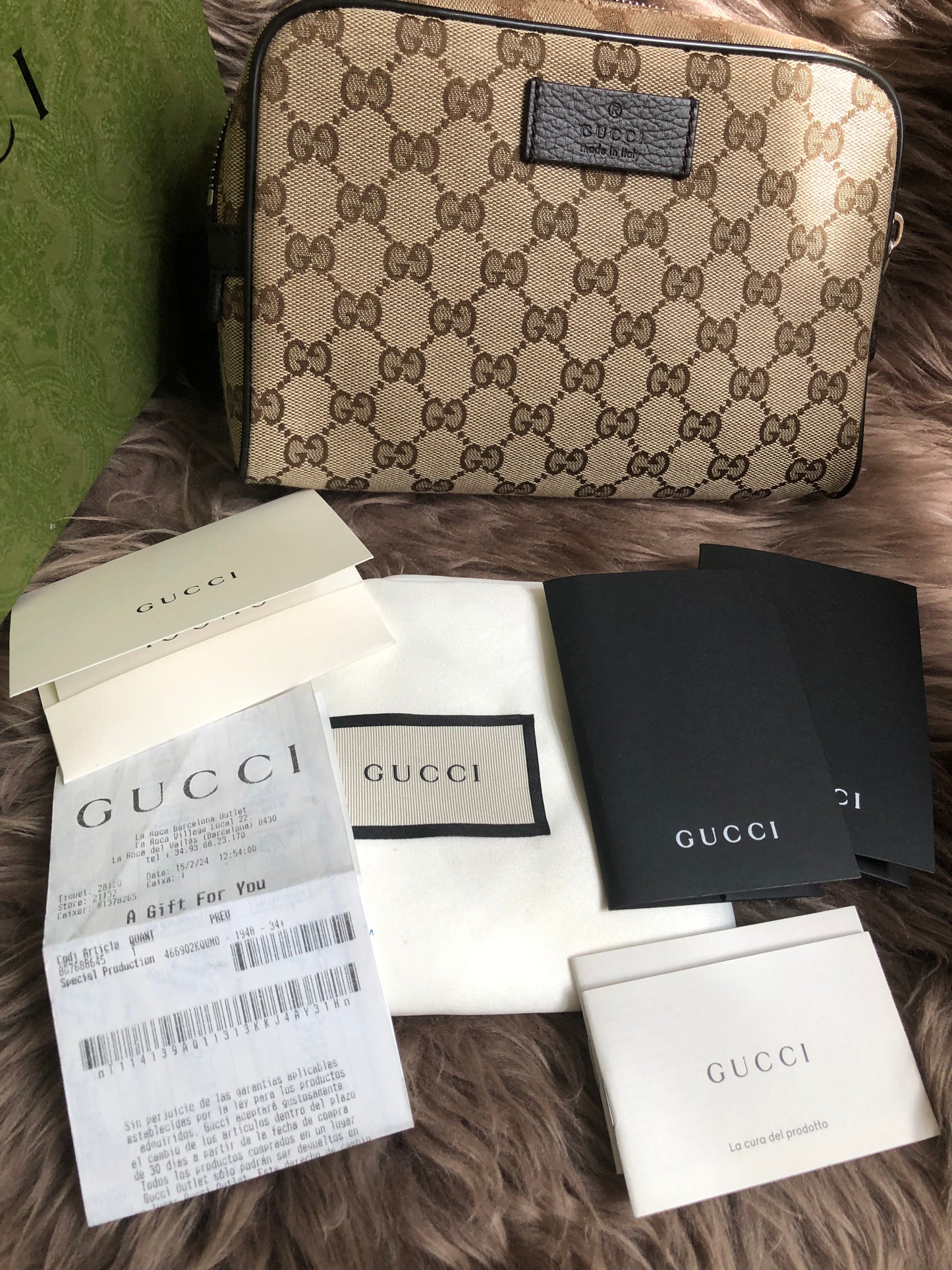 Preloved Gucci Waist Belt Bag GG Canvas