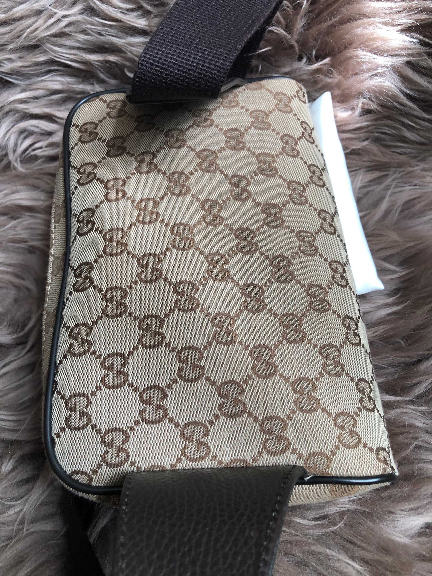 Preloved Gucci Waist Belt Bag GG Canvas