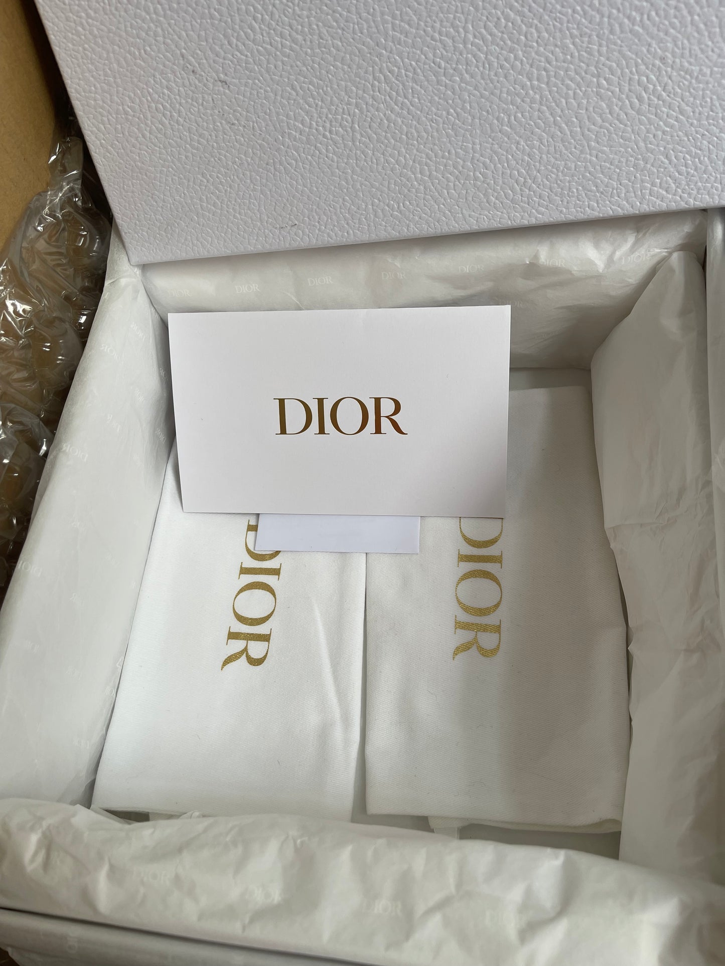 UNUSED Christian Dior White Cannage D Twist Slide Sandal 37