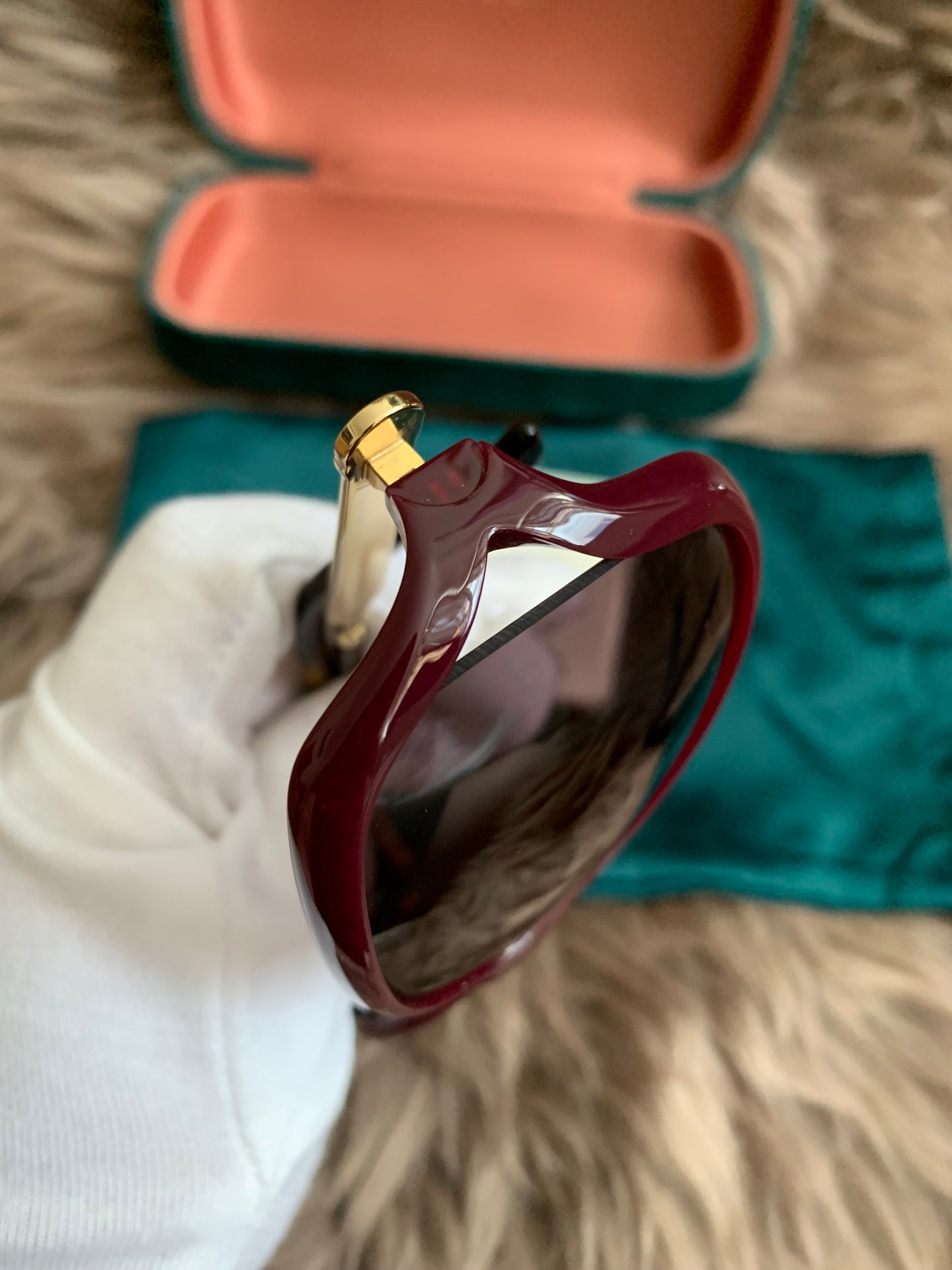 Gucci Burgundy/Black GG00765 Butterfly Sunglasses
