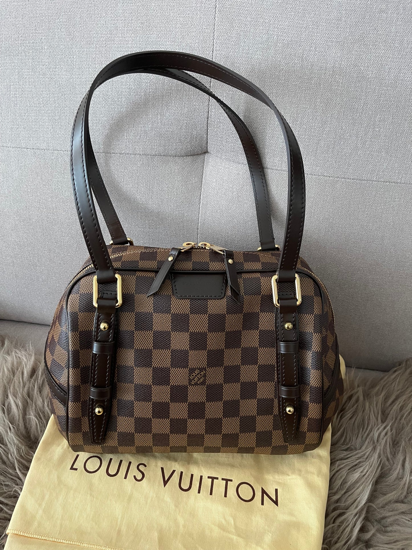 Preloved Authentic Louis Vuitton Damier Rivington PM shoulder bag