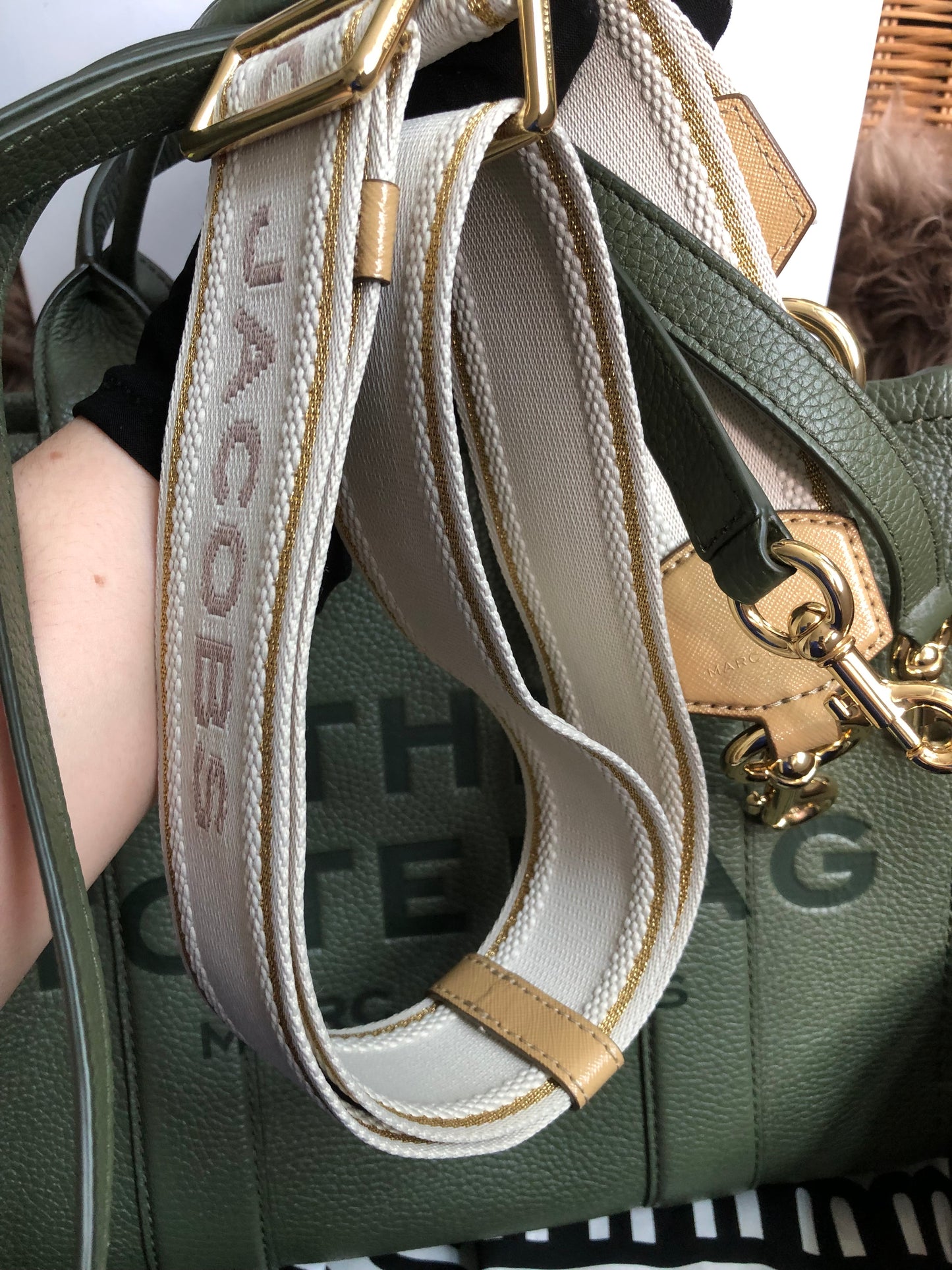 Preloved Marc Jacobs the medium leather tote bag in Green