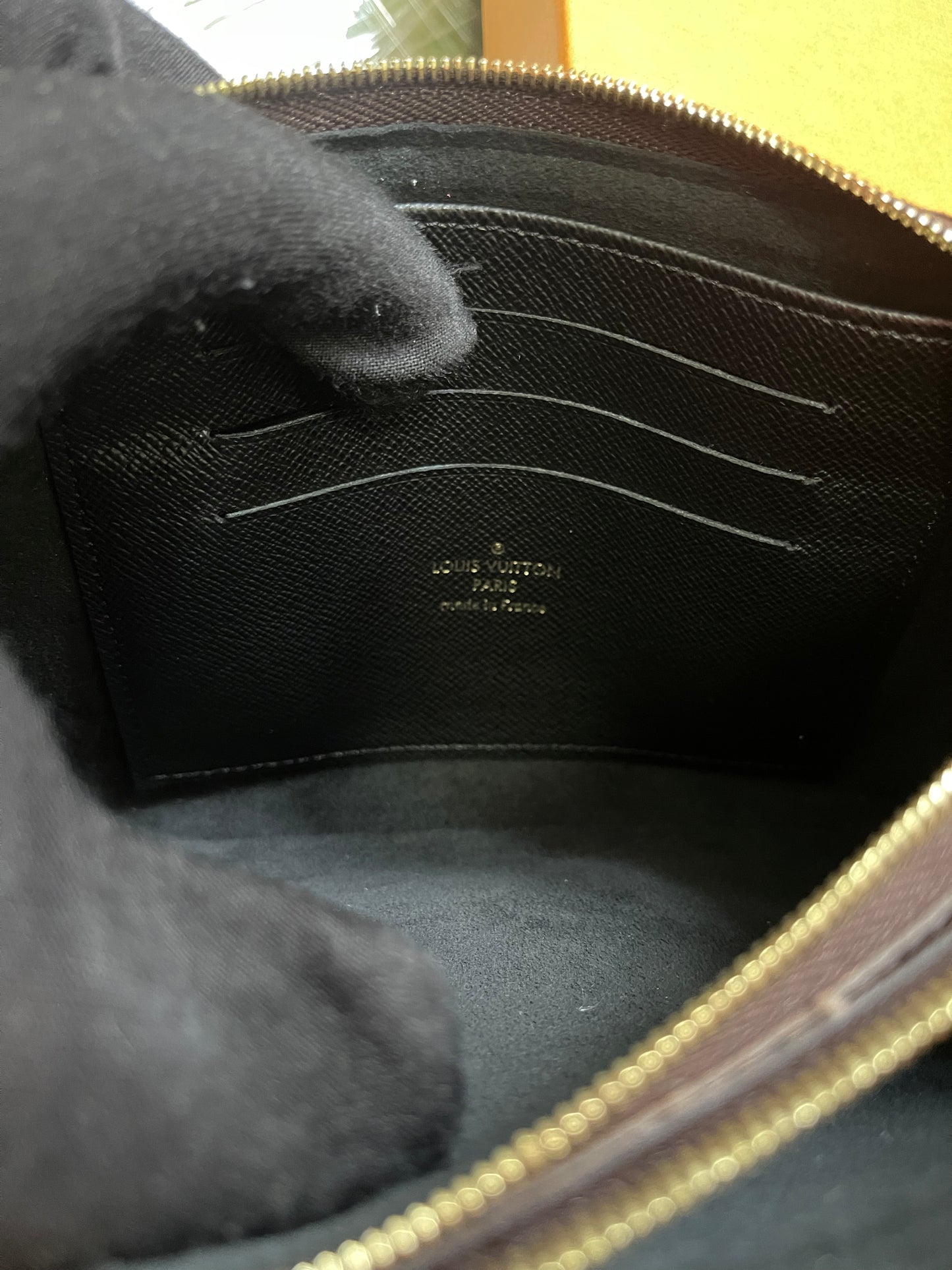 Preloved Louis Vuitton Monogram Giant Reverse Pochette Double Zip Crossbody Bag