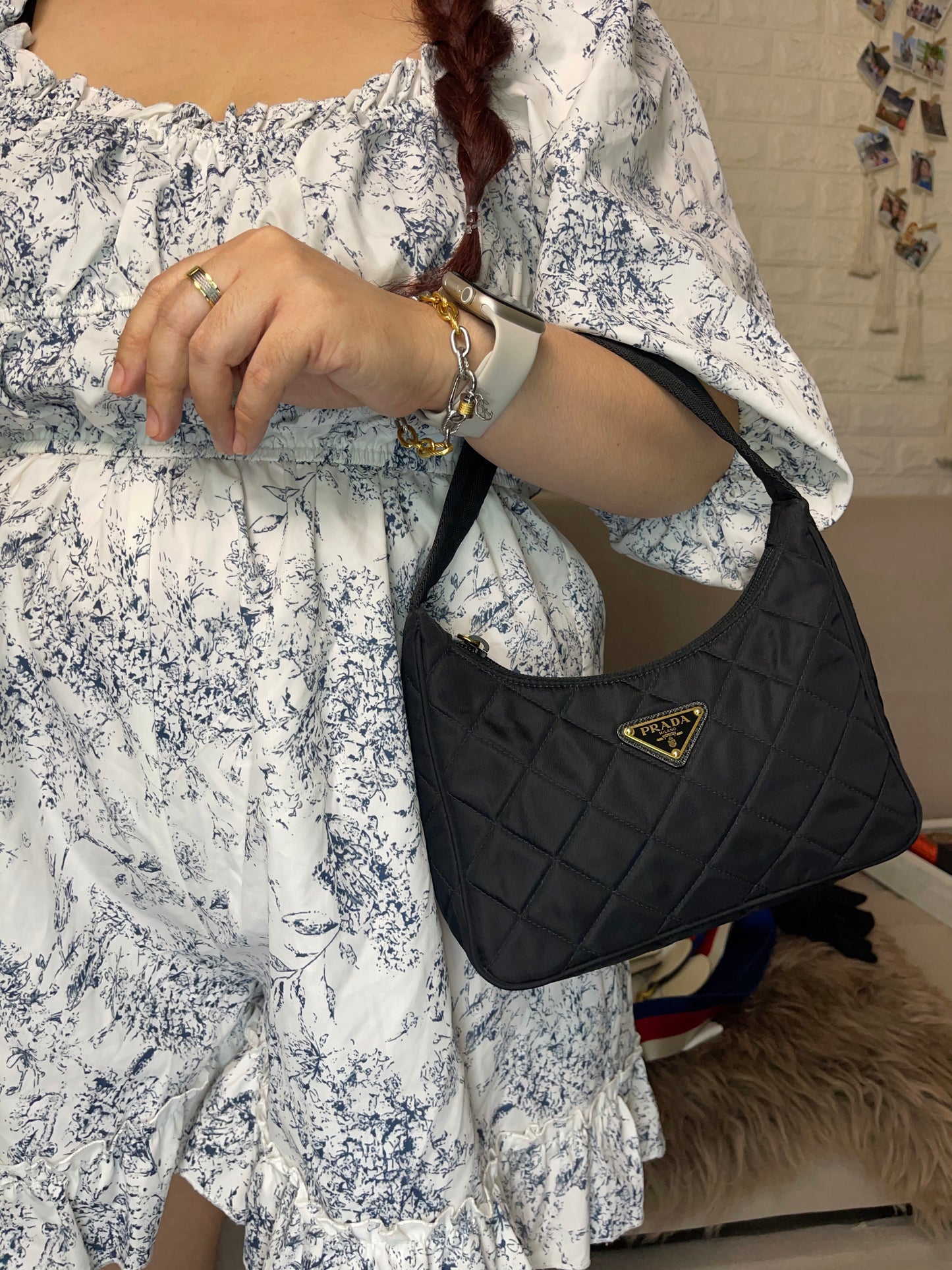 BIG DROP!! Preloved Prada Re-Edition Quilted Nylon Bag – Black