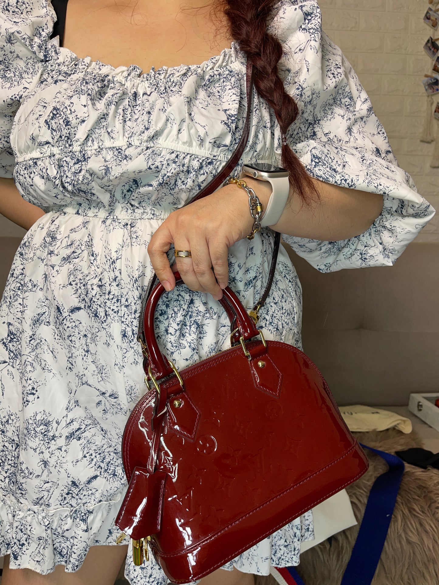Preloved Louis Vuitton Vernis Alma BB – Red