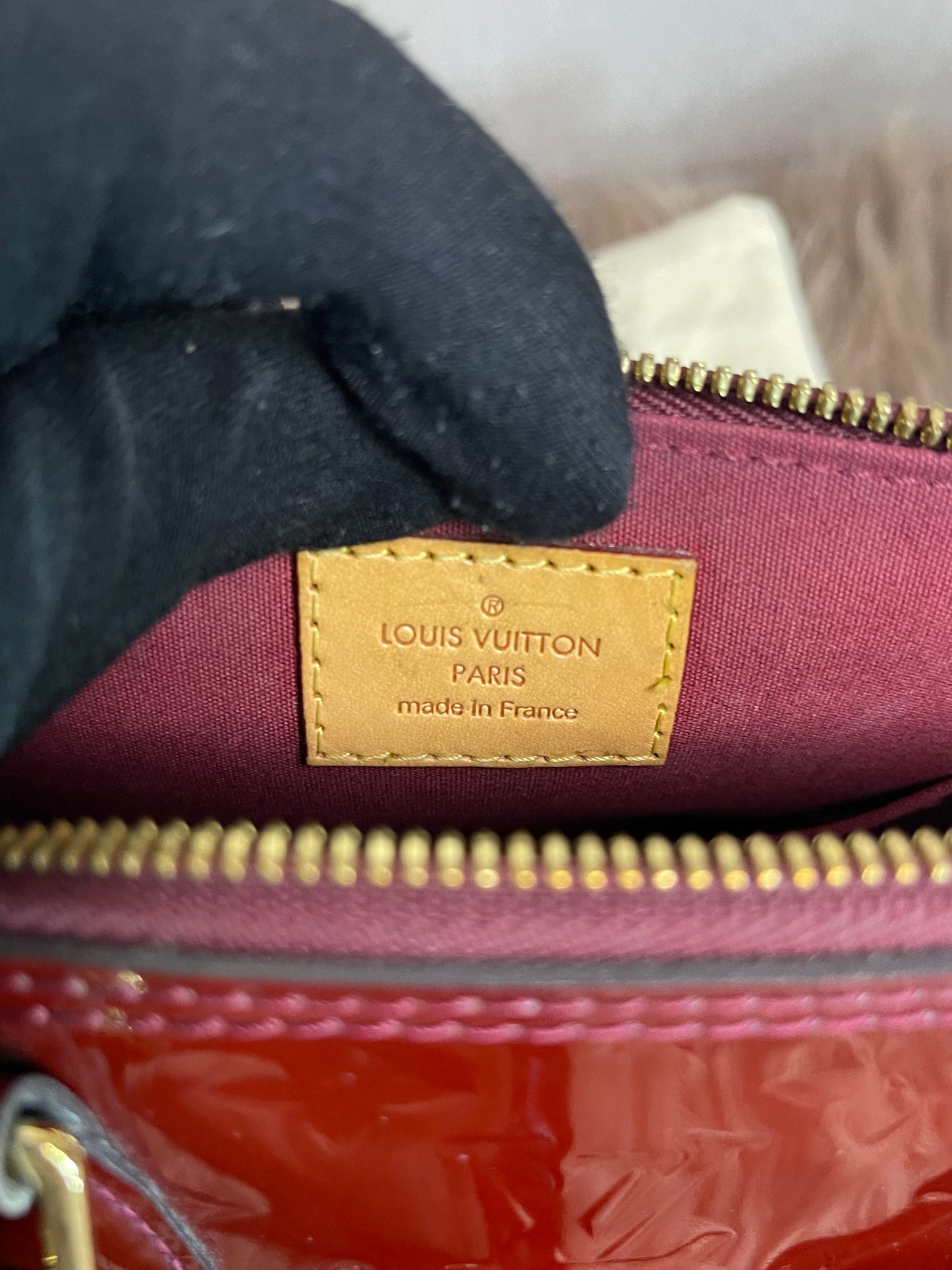 Preloved Louis Vuitton Vernis Alma BB – Red