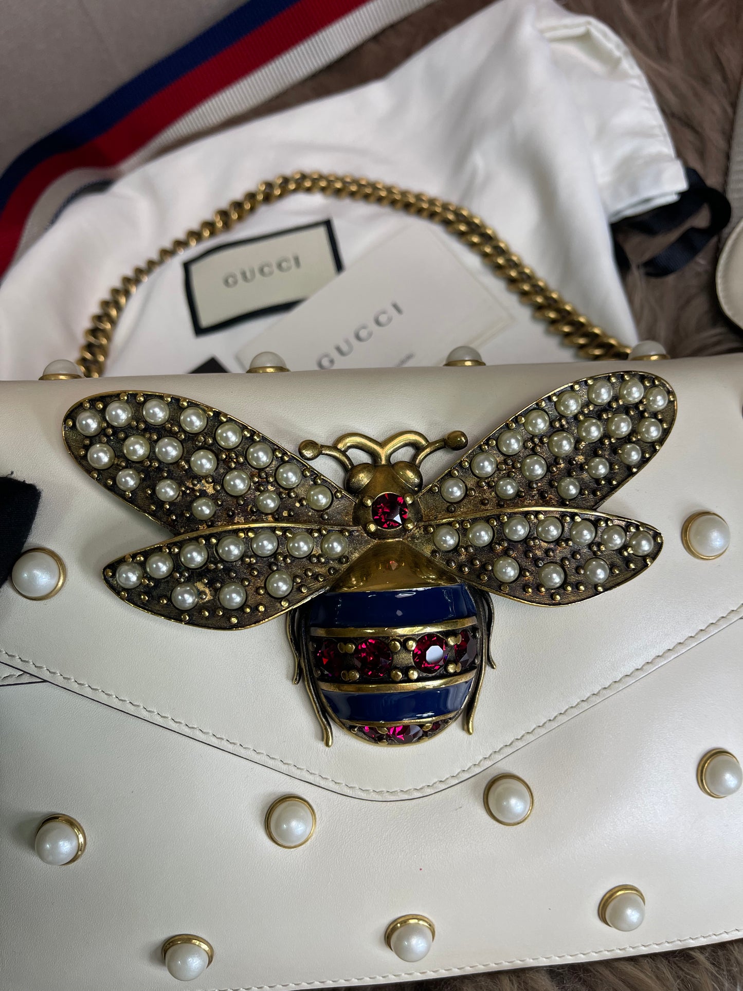 Preloved Gucci Bee Pearl Bag