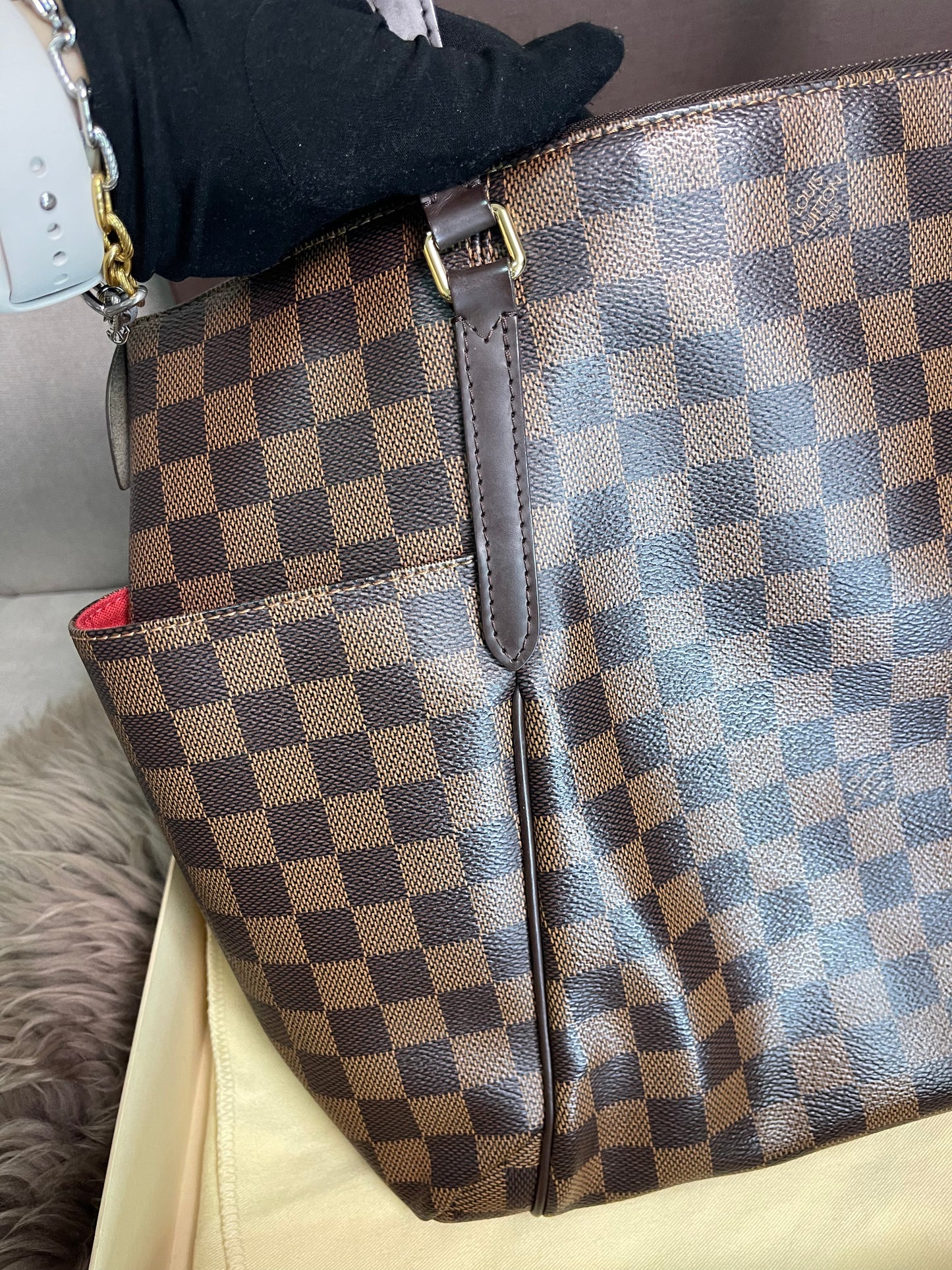 Preloved Louis Vuitton Totally Tote – Damier Ebene