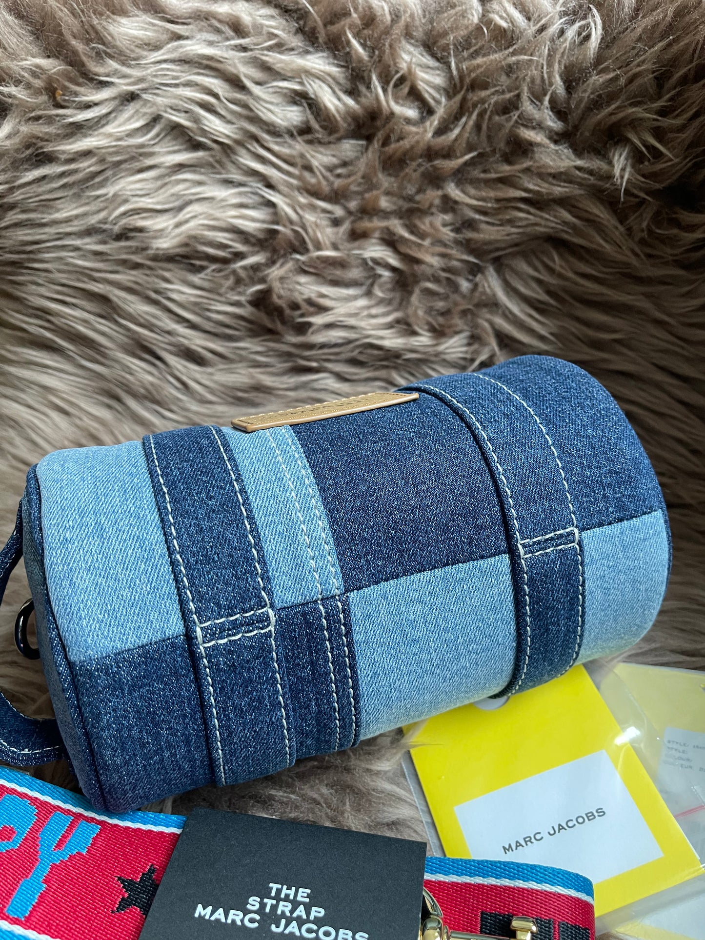Prelove MARC JACOBS The Mini Duffle Bag in Denim w/extra Unused Strap
