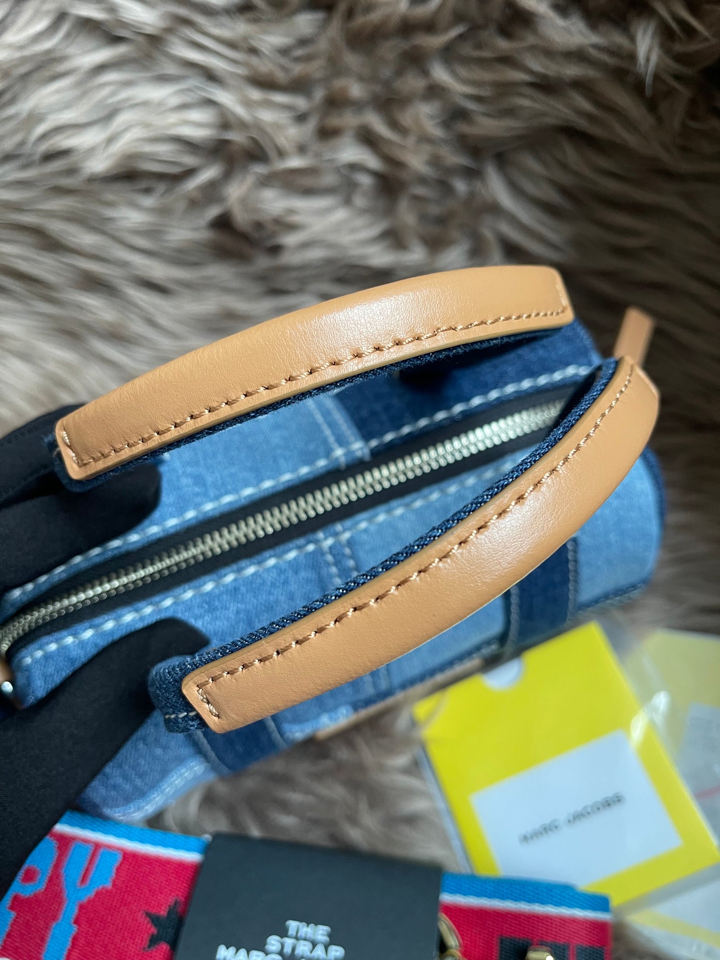 Prelove MARC JACOBS The Mini Duffle Bag in Denim w/extra Unused Strap
