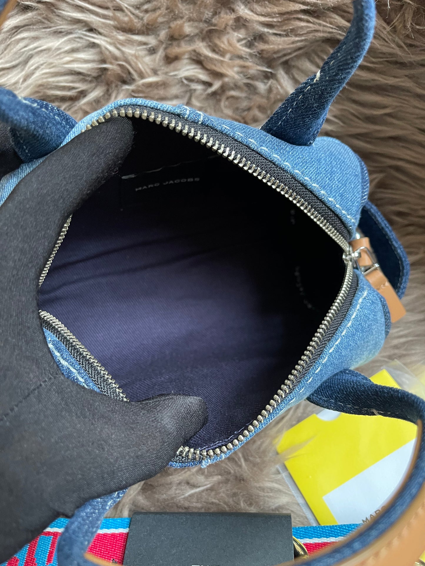 Prelove MARC JACOBS The Mini Duffle Bag in Denim w/extra Unused Strap