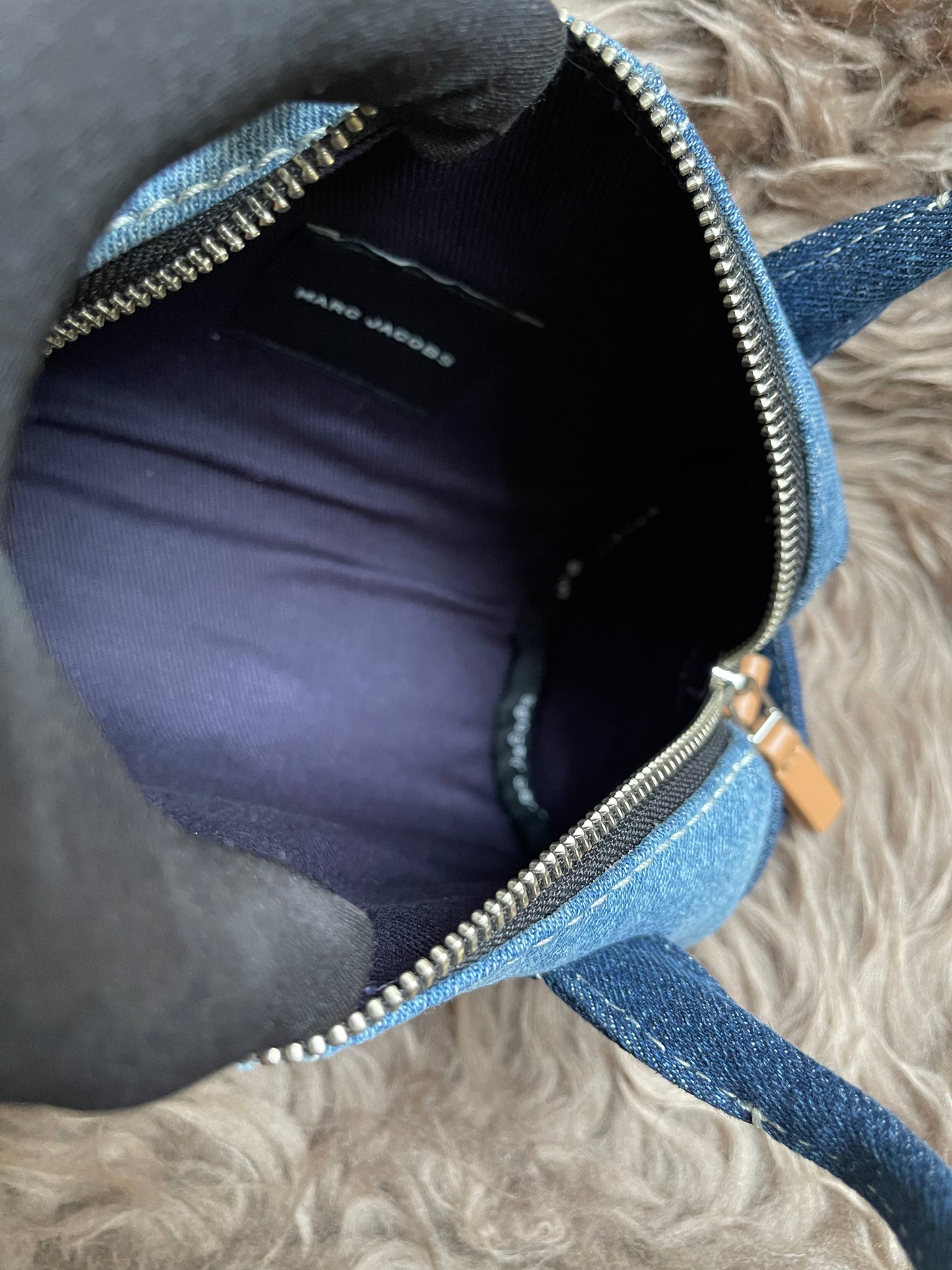 Prelove MARC JACOBS The Mini Duffle Bag in Denim w/extra Unused Strap