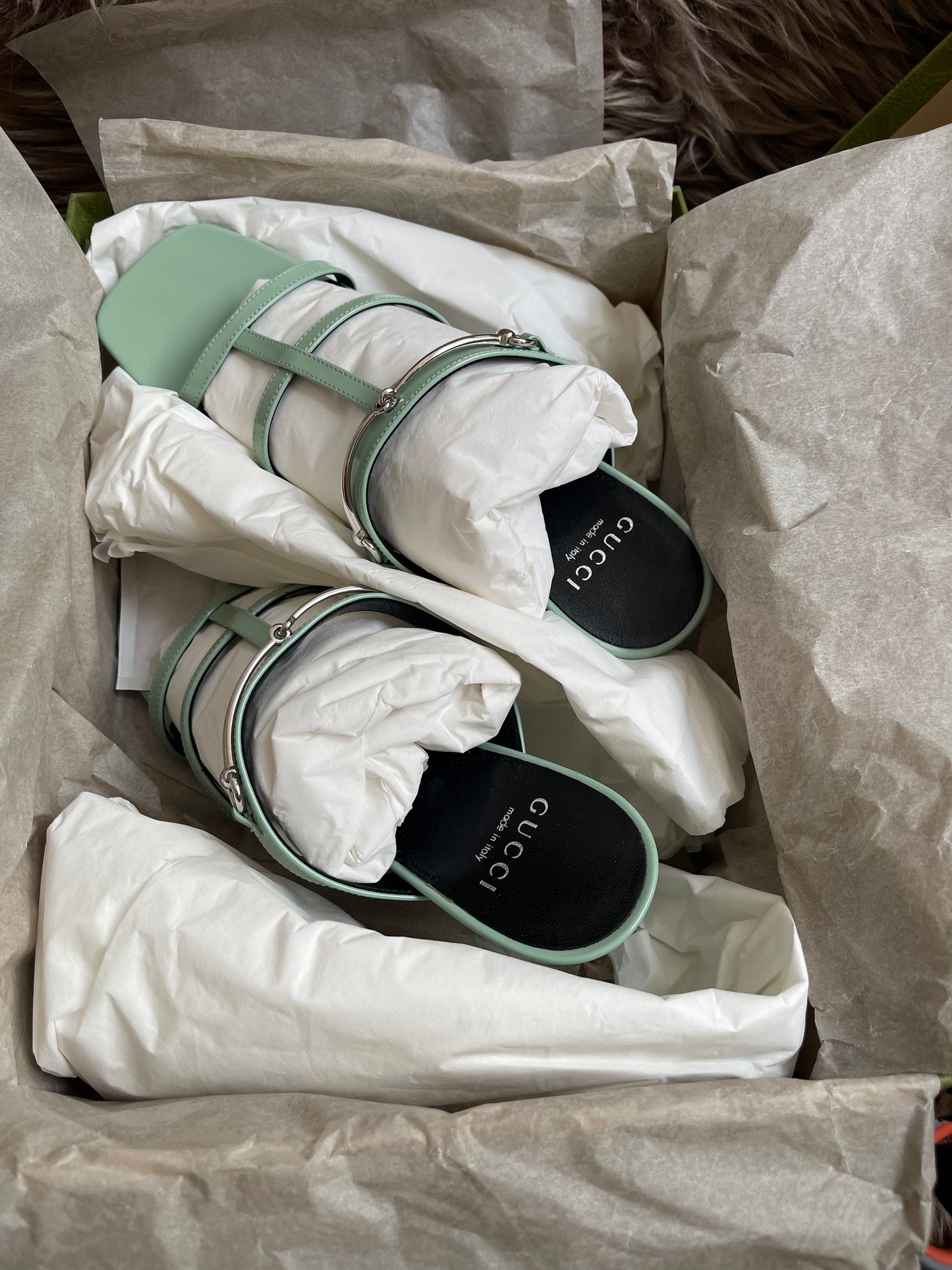 Unused Gucci Horsebit Divine Sandals 37