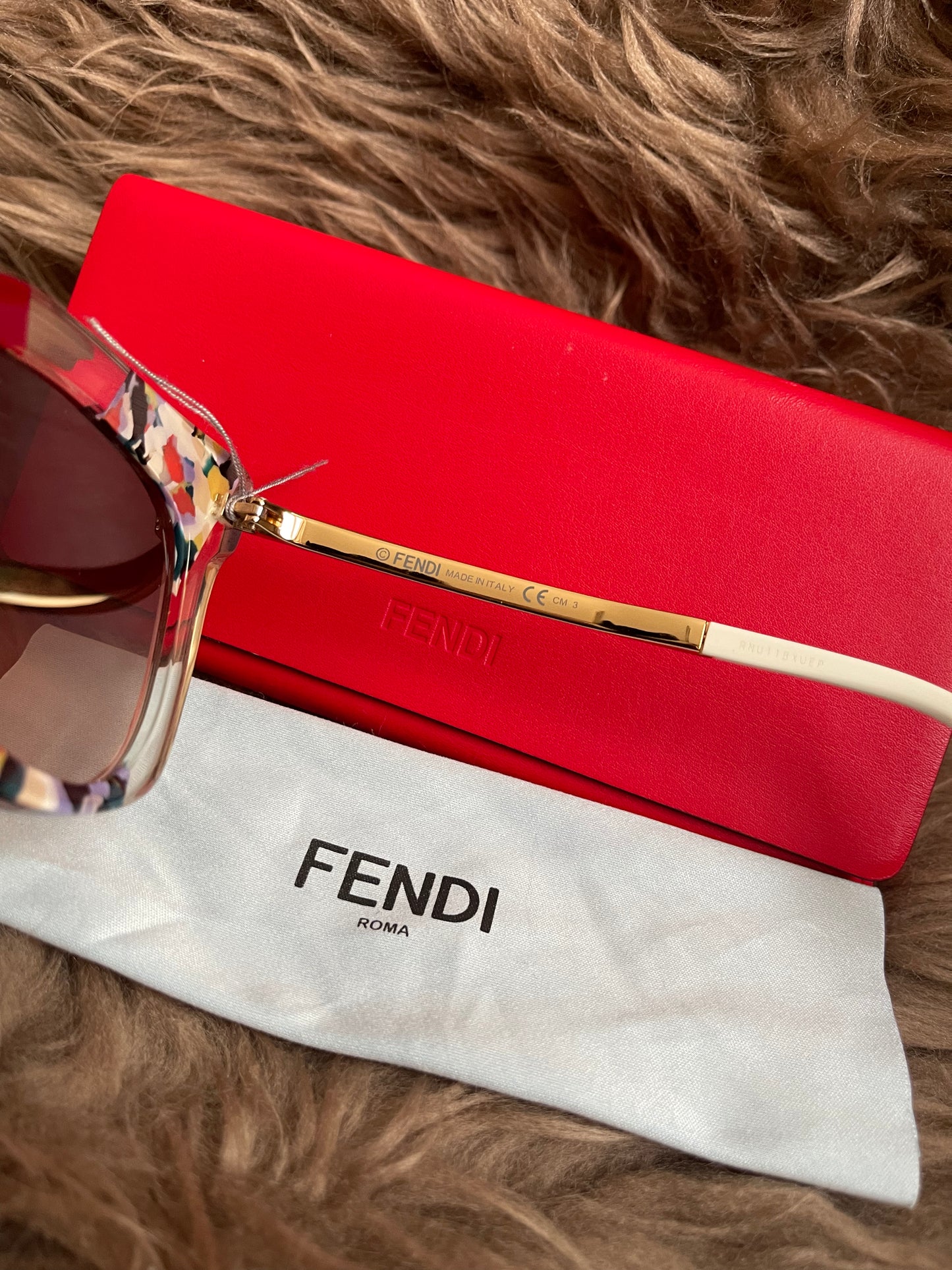 Preloved FENDI 16ss/Jungle/Sunglasses/Wellington/GLD/Women's/FF0179