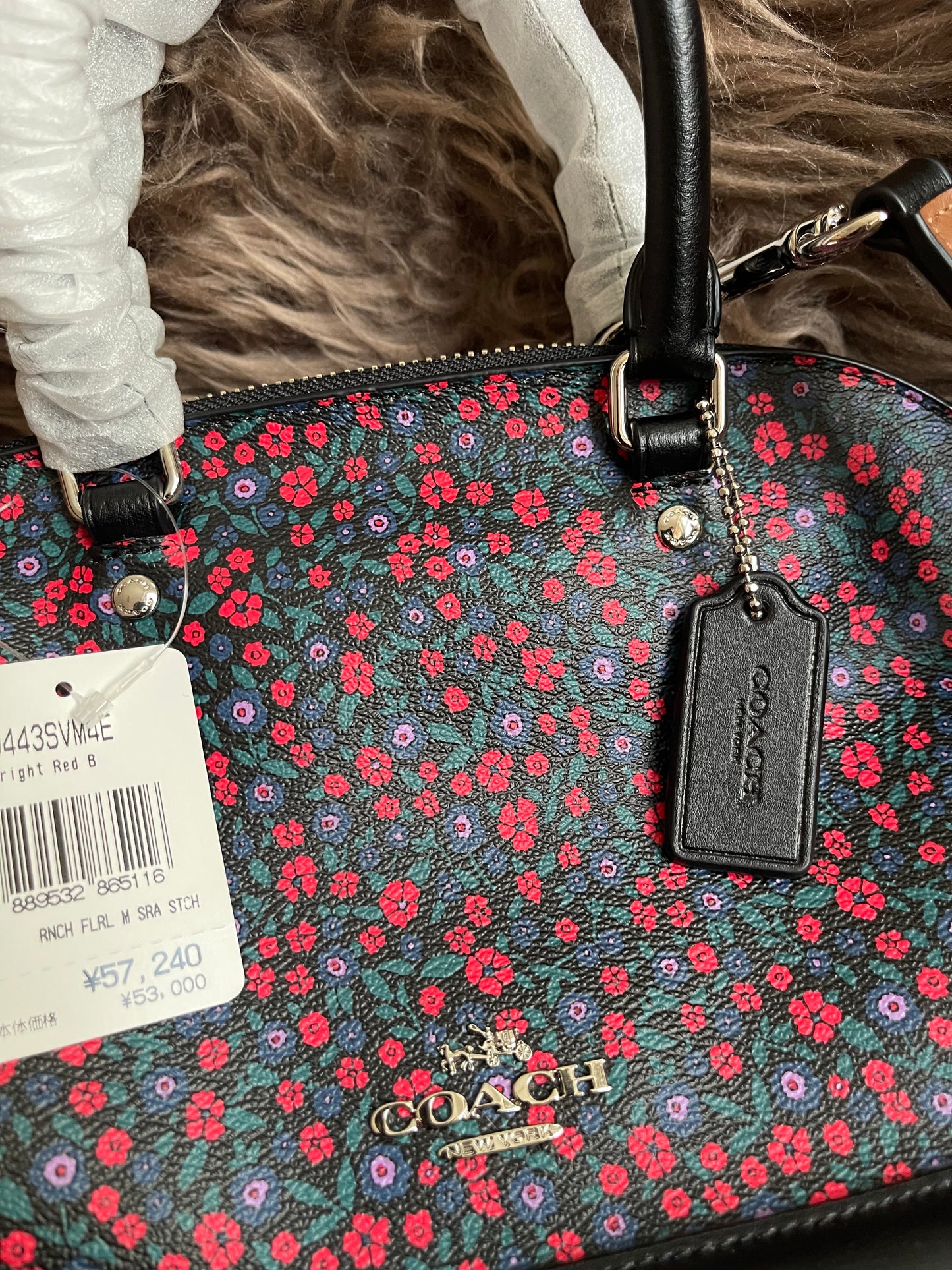 Unused Preloved Coach Mini Sierra Satchel in Ranch Floral Print Coated Canvas
