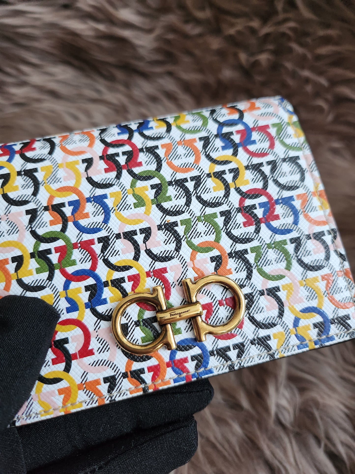 Salvatore Ferragamo Gancini Multicolor Small Wallet