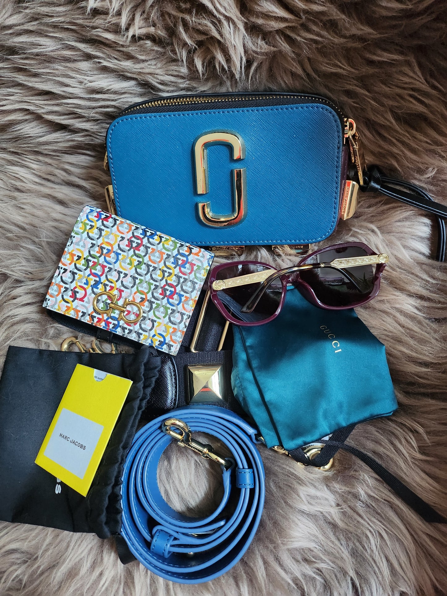 Salvatore Ferragamo Gancini Multicolor Small Wallet