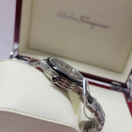 Preloved Authentic SALVATORE FERRAGAMO F-80 FACTORY DIAMOND AUTOMATIC UNISEX