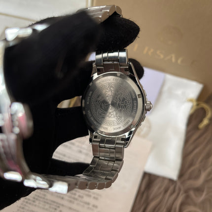 Preloved Authentic Versace Hellenyium Automatic watch with a grey dial