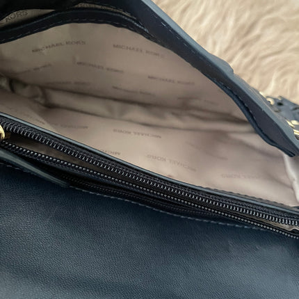 Preloved Authentic Michael Kors Black Leather Small Sloan Studded Chain Shoulder Bag