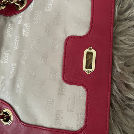 Preloved Authentic Michael Kors Red Vivianne Quilted Leather Shoulder Flap Bag