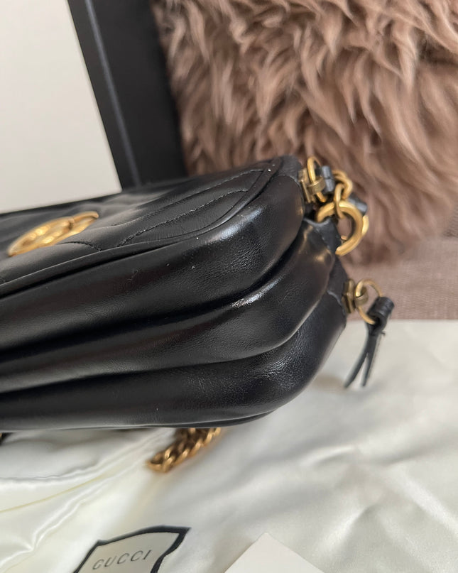 Preloved Authentic Gucci GG Marmont Mini Chain Bag – Black