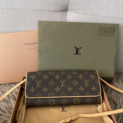 Preloved Authentic Louis Vuitton Monogram Pochette Twin PM cross body bag