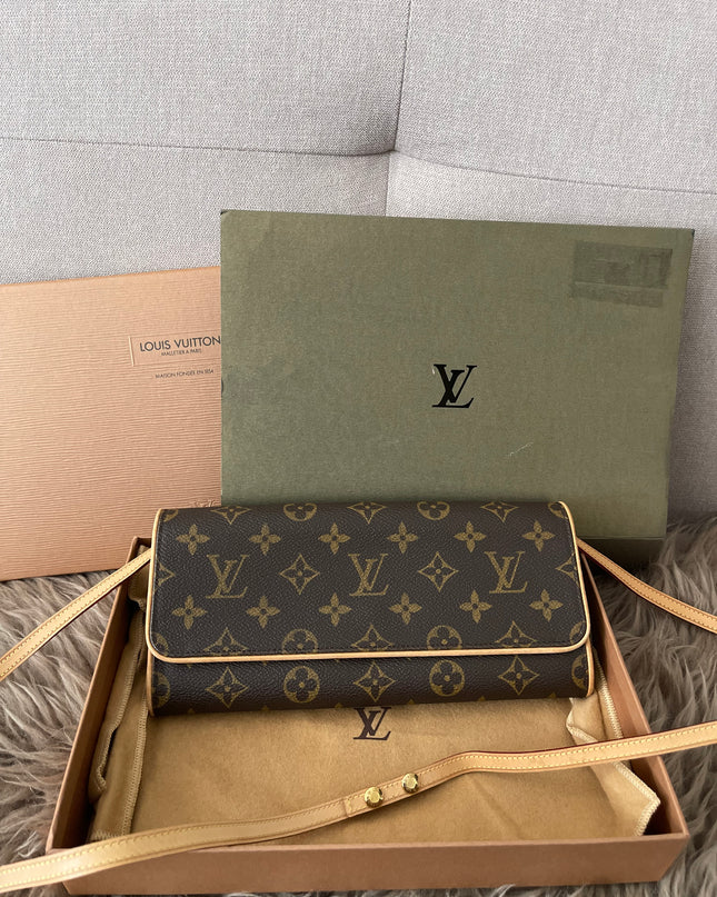 Preloved Authentic Louis Vuitton Monogram Pochette Twin PM cross body bag