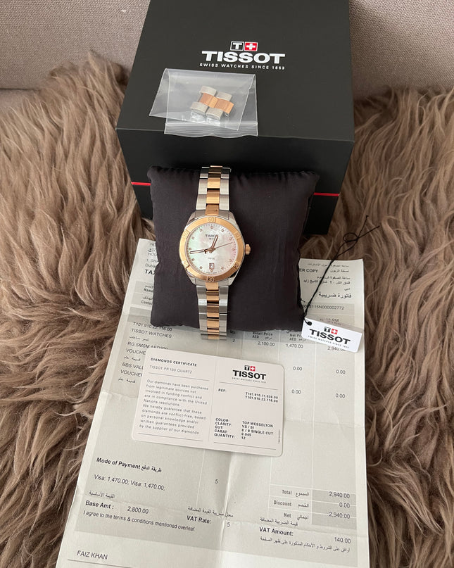 Preloved Authentic Tissot PR 100 Sport Chic 36mm