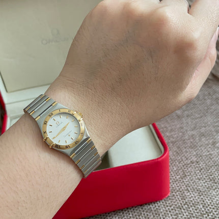 Preloved Authentic Omega Constellation 22.5 mm, Steel - Yellow Gold on Steel - Gold Full Bar