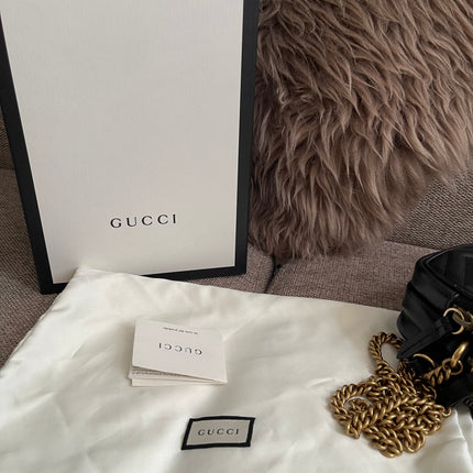 Preloved Authentic Gucci GG Marmont Mini Chain Bag – Black
