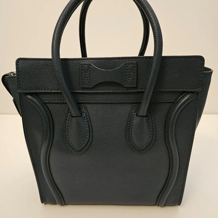 Preloved Authentic Celine Orage blue micro luggage tote