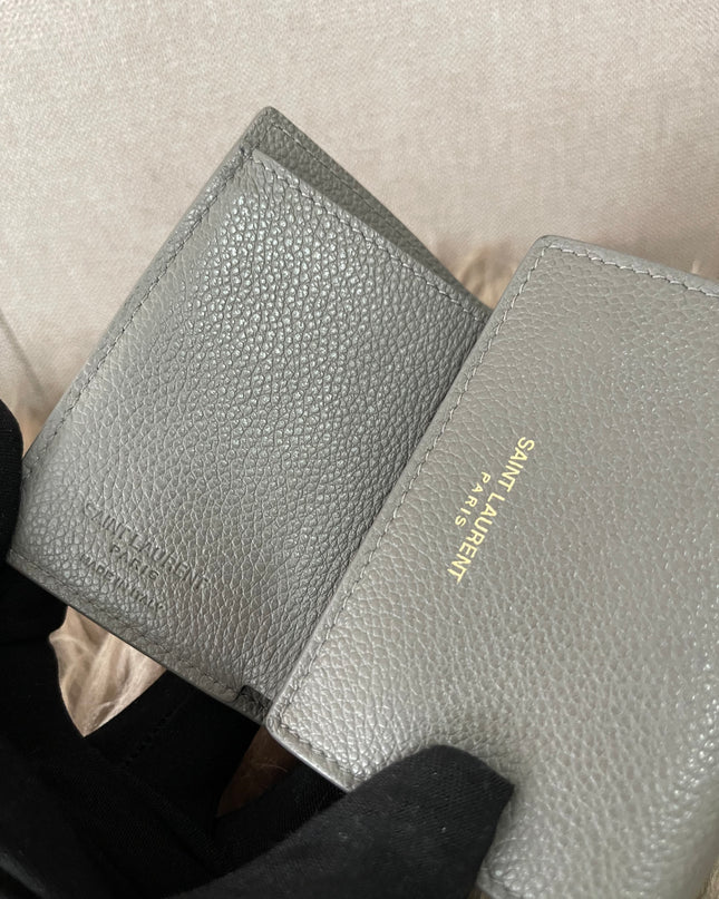 Preloved Authentic Yves Saint Laurent Trifold Compact Wallet