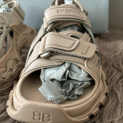 Preloved Authentic Balenciaga Track sandals in beige