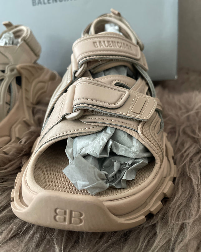 Preloved Authentic Balenciaga Track sandals in beige