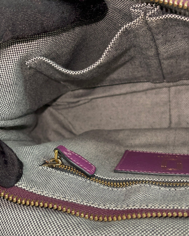 Preloved Authentic Marc Jacobs Interlock Saddle Bag in Plum